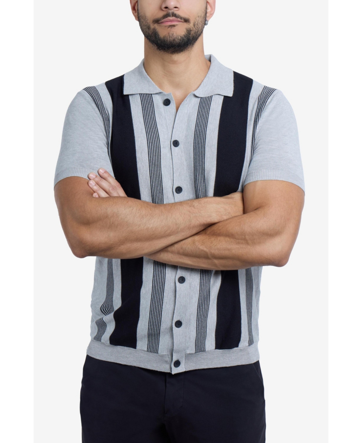 Spring + Mercer Men's Short Sleeve Sweater Knit Polo Shirt