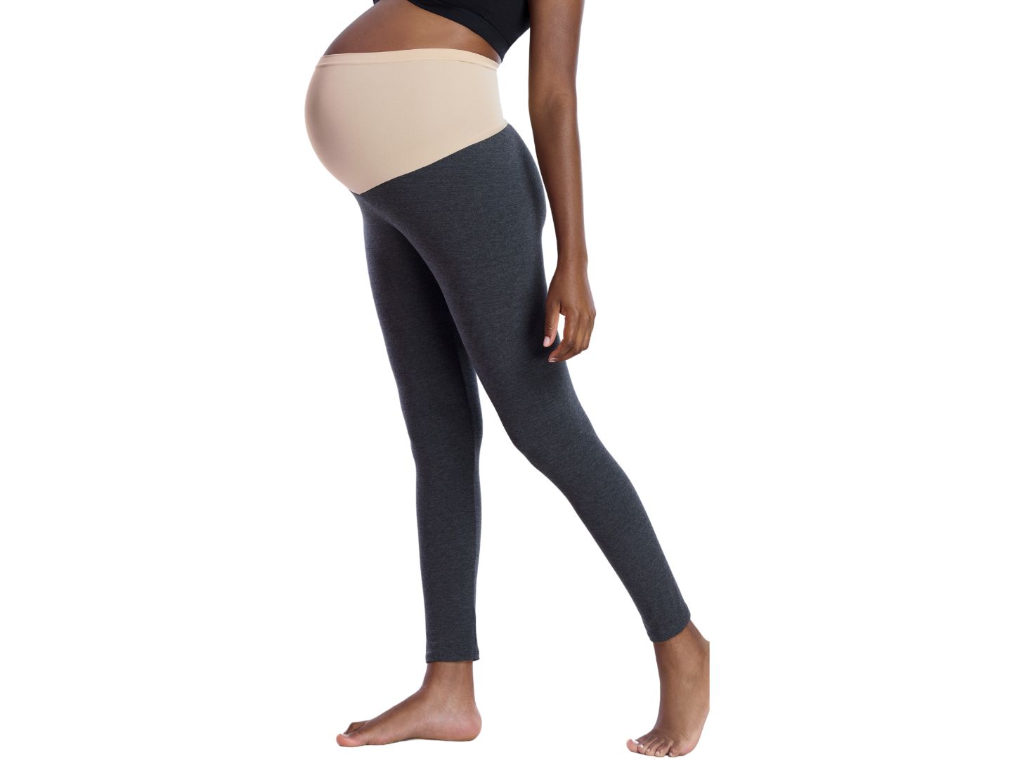 Женские колготки для беременных Motherhood Maternity Secret Fit, большие размеры, цвет: Меланжевый серый — фото 2