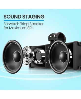 11" Powered ATV/UTV Soundbar System with Bluetooth & LED Lights