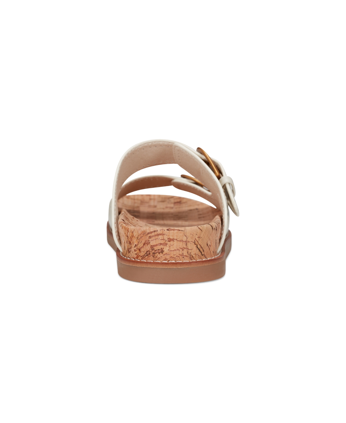 Shop Earth Women's Francii Double Band Flat Slip-on Sandals In Cream Leather