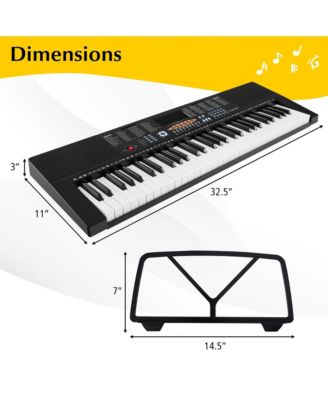 61-Key Electronic Keyboard Piano w/ 300 Rhythms 300 Timbres 50 Demo Songs