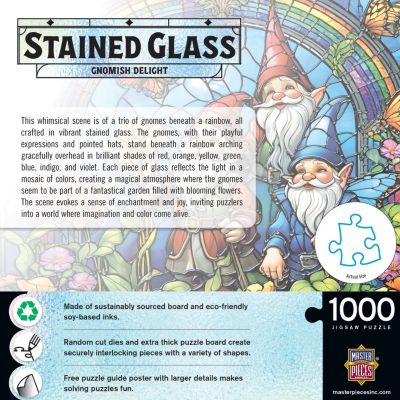Stained Glass - Gnomish Delight 1000 Piece Jigsaw Puzzle