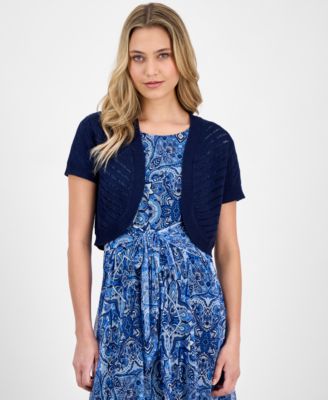 Robbie Bee - Women's Ladder-Trim Bolero Sweater