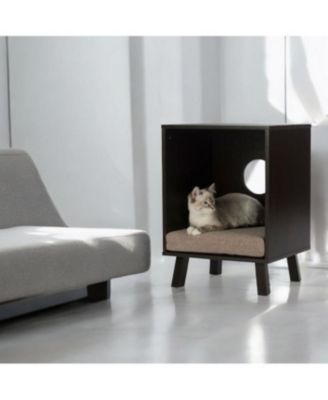 Sturdy Modern Cat End Table Cat Bed Cube Lounge