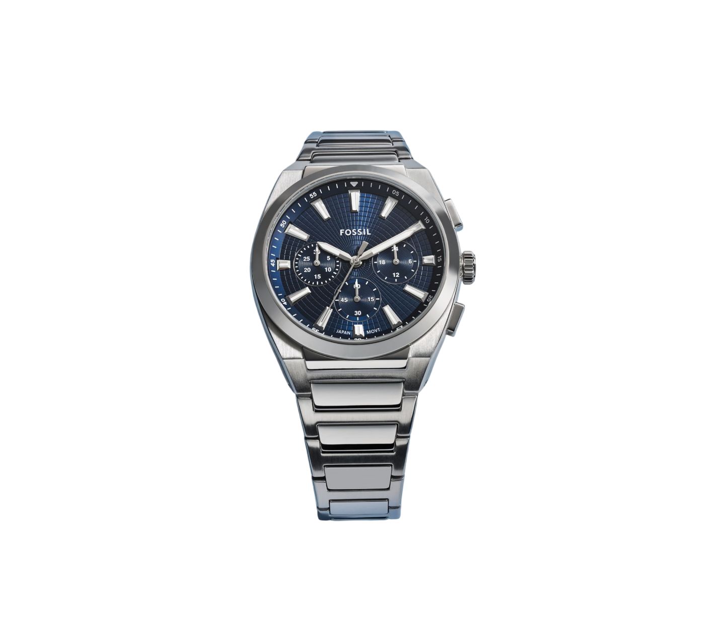 Мужские часы Fossil Everett Chronograph Stainless Steel Watch, 44mm — фото 4