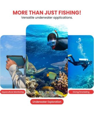 7'' LCD Monitor Underwater Fishing Camera, 1000TVL, Infrared, Waterproof, Black