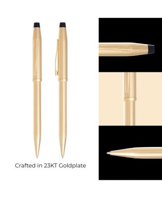 A.T. Cross Century II 23KT Gold Plate with 23KT Gold-Plated Appointments Ballpoint Pen