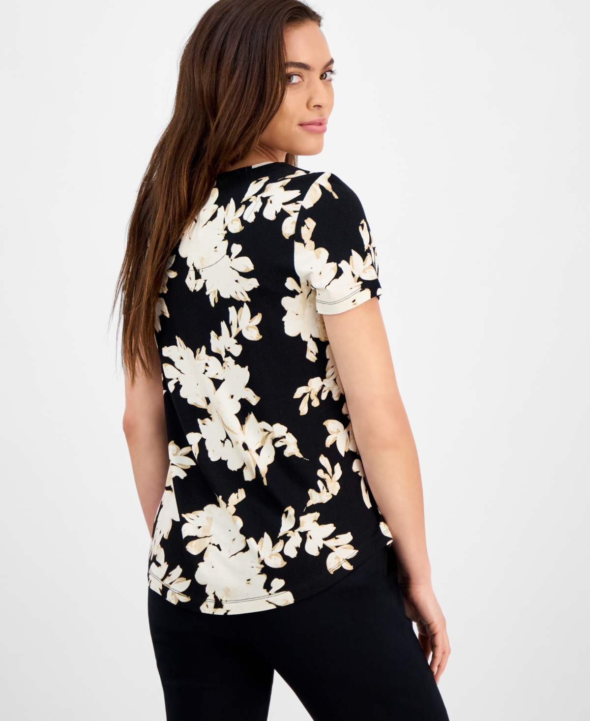 JM COLLECTION PETITE SHORT-SLEEVE TEE, EXCLUSIVELY AT MACY'S 