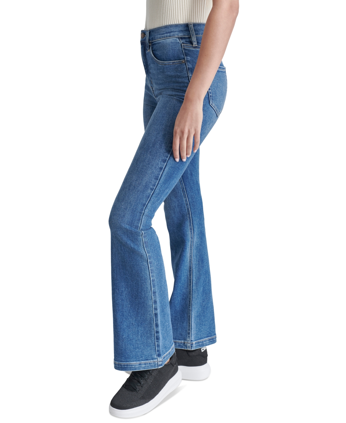 DKNY JEANS WOMEN'S HIGH-RISE FLARE-LEG ANKLE JEANS 