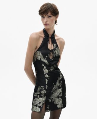 MANGO - Mango Women's Open-back Satin-effect Dress