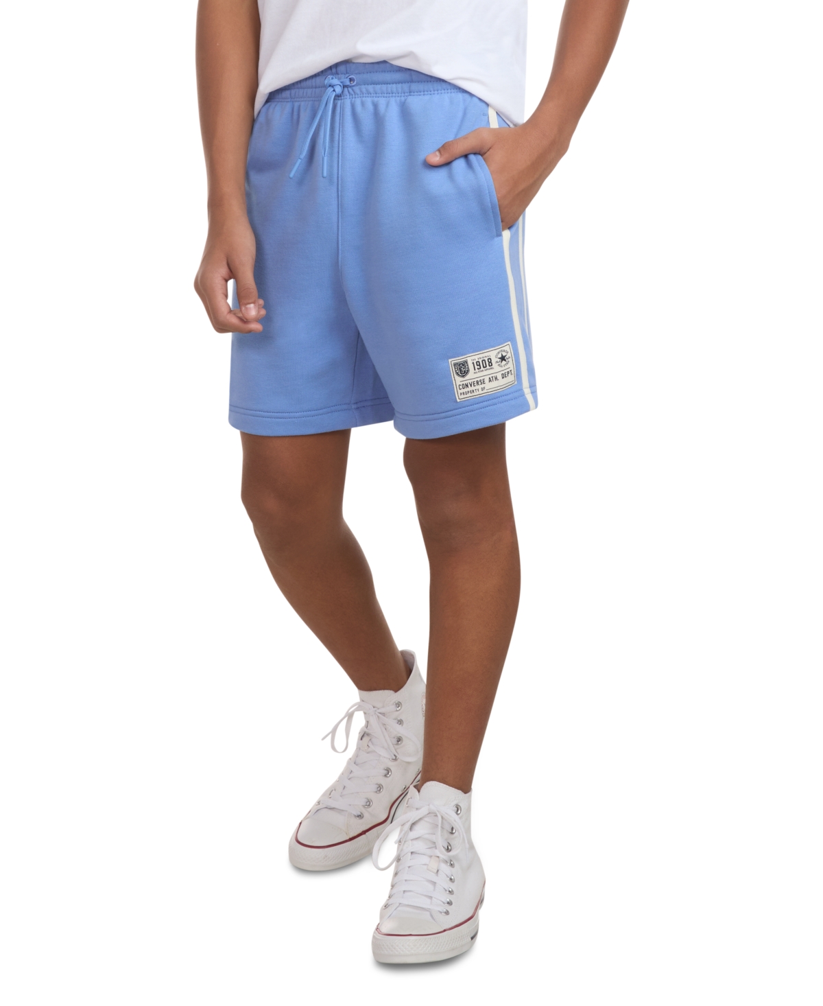 CONVERSE BIG BOYS RETRO SIDE STRIPE SHORTS 