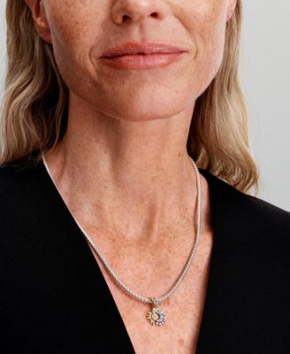 Two-Tone Sterling Splitable Sun Moon Dangle Charm