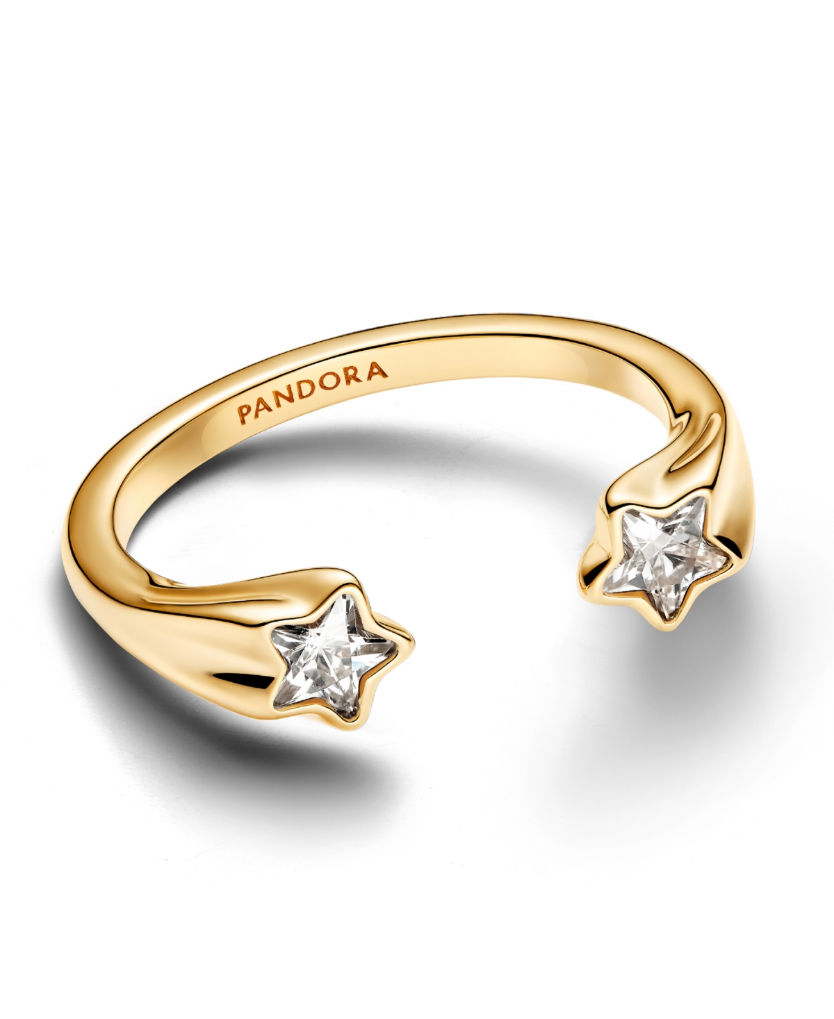 Pandora Gold-plated Shooting Stars Open Ring In Gold