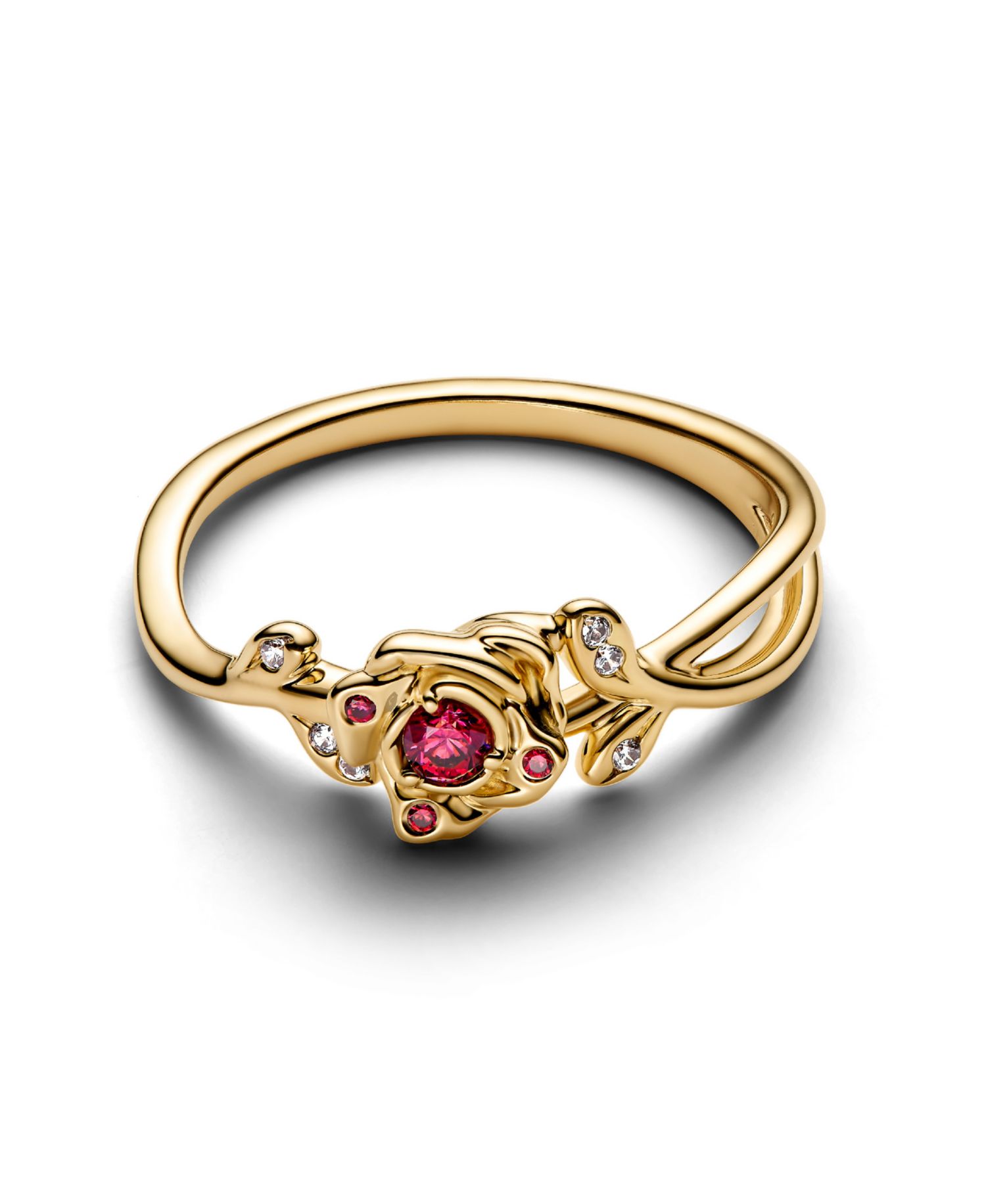 Gold-Plated Disney Beauty and Beast Rose Ring