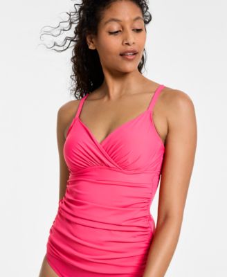Women's Surplice Underwire Tankini Top