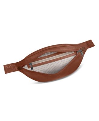バッグ leather waist pouch brown LEATHER FANNY PACK / LEATHER WAIST BAG - COGNAC BISON – Go