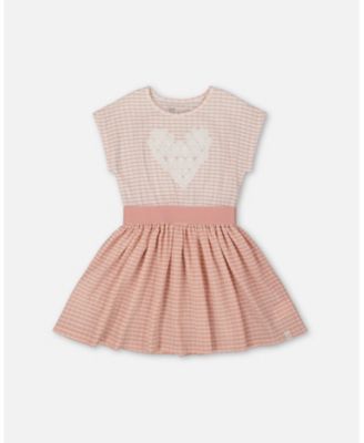 Deux par Deux Toddler Girls Crinkle Dress With Applique Light Old Pink -  Toddler|Child - Macy's