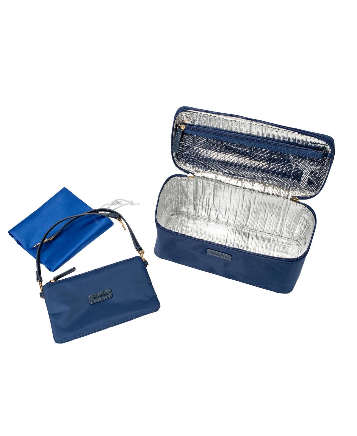 Minkeeblue Convertible Organizational Amber Backpack With Lunch Bag In Royal Blue