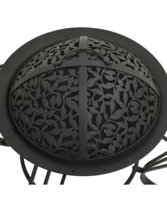 Fire Pit with Poker 19.3" Steel