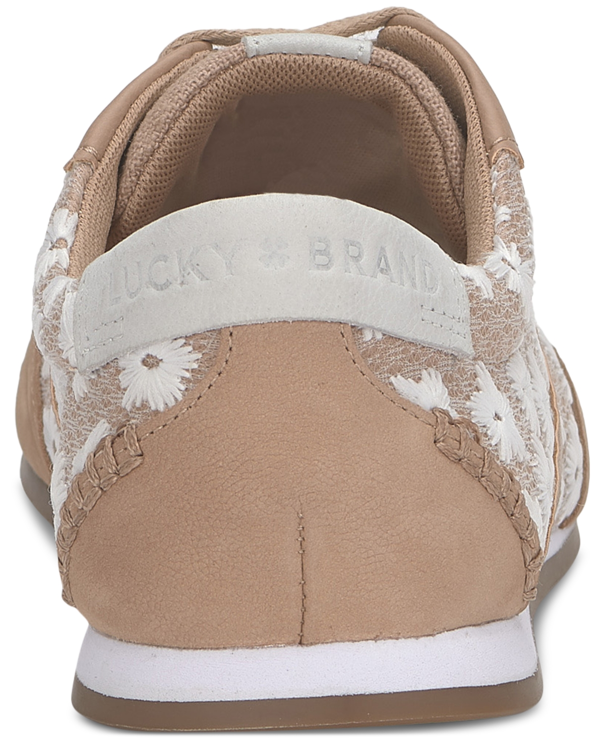 Shop Lucky Brand Women's Kofila Lace-up Low Top Sneakers In Rhodonite,white Daisy