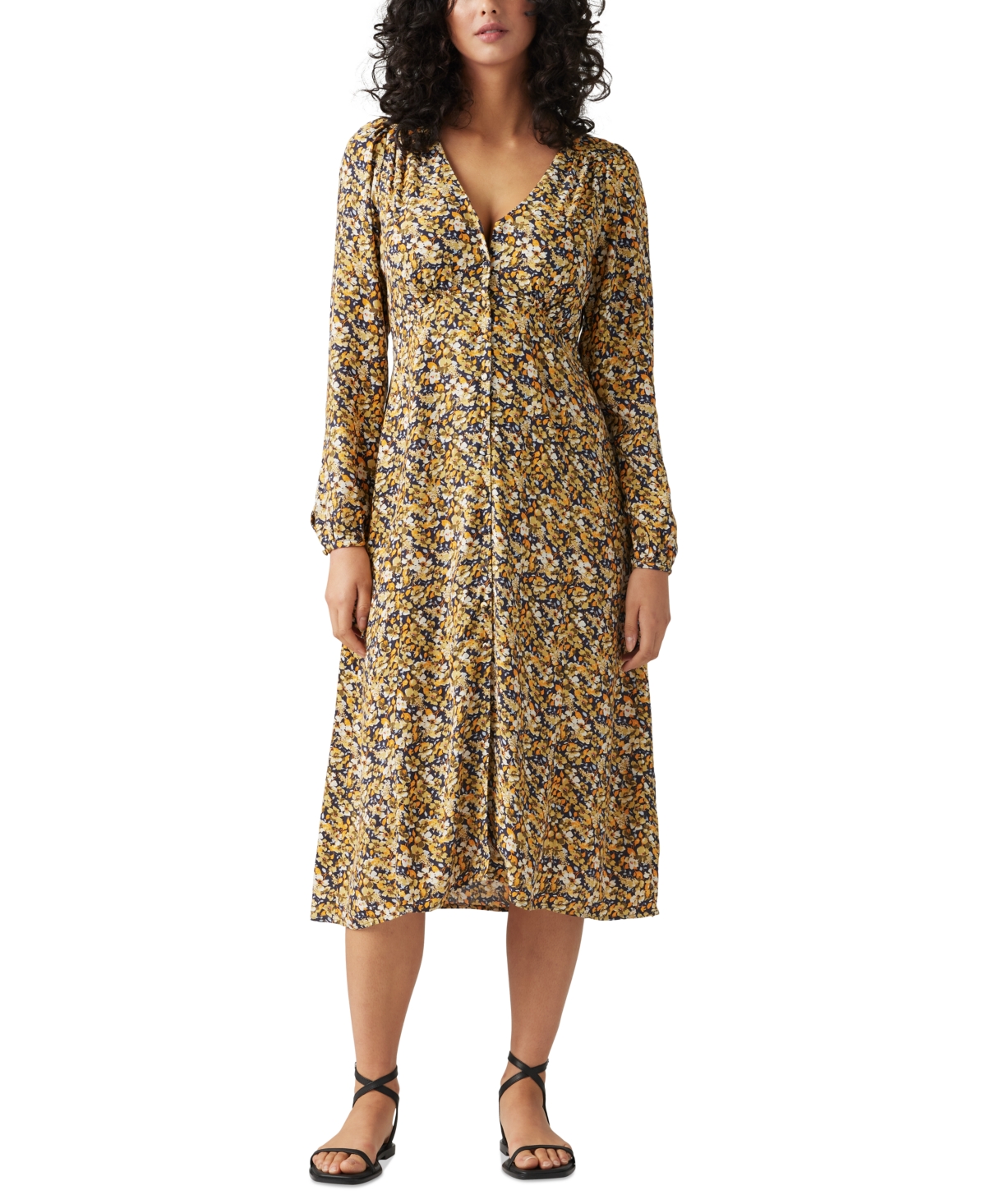 Levi's Women's Sarina Midi Dress In Lillian Floral Pearl Blue