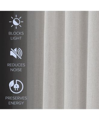 Chenille Blackout Back Tab Curtains Pair, 52"X96"