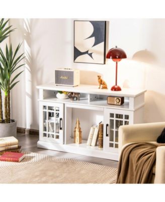 48 Inch Electric Fireplace TV Stand with Cabinets for TVs Up to 50 Inch