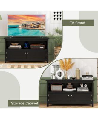 TV Stand Entertainment Center with Charging Station for TVs up to 50 Inch