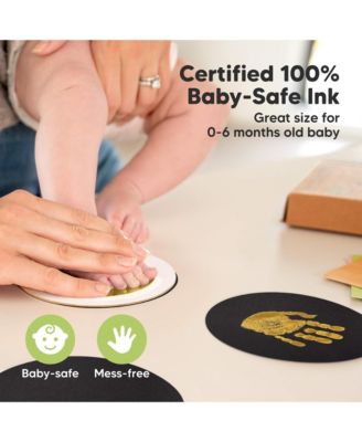 2pk Round Inkless Ink Pad for Baby Hand and Footprint Kit, Clean Touch Dog Paw, Dog Nose Print Kit, Baby & Pet Safe