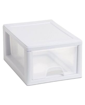 Sterilite 20518006 Stackable Small Drawer White Frame & See-Through (12 ...