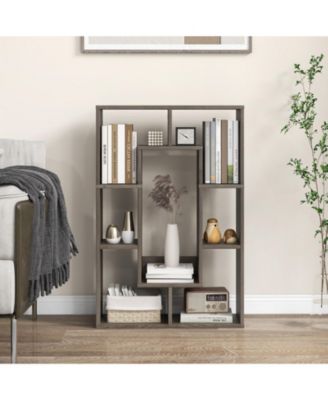 7-Cube Geometric Bookshelf Modern Decorative Open Bookcase