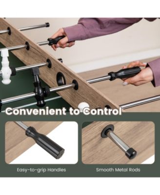 54 Inch Foosball Table Arcade Soccer Game Table with 2 Balls and 26 Players