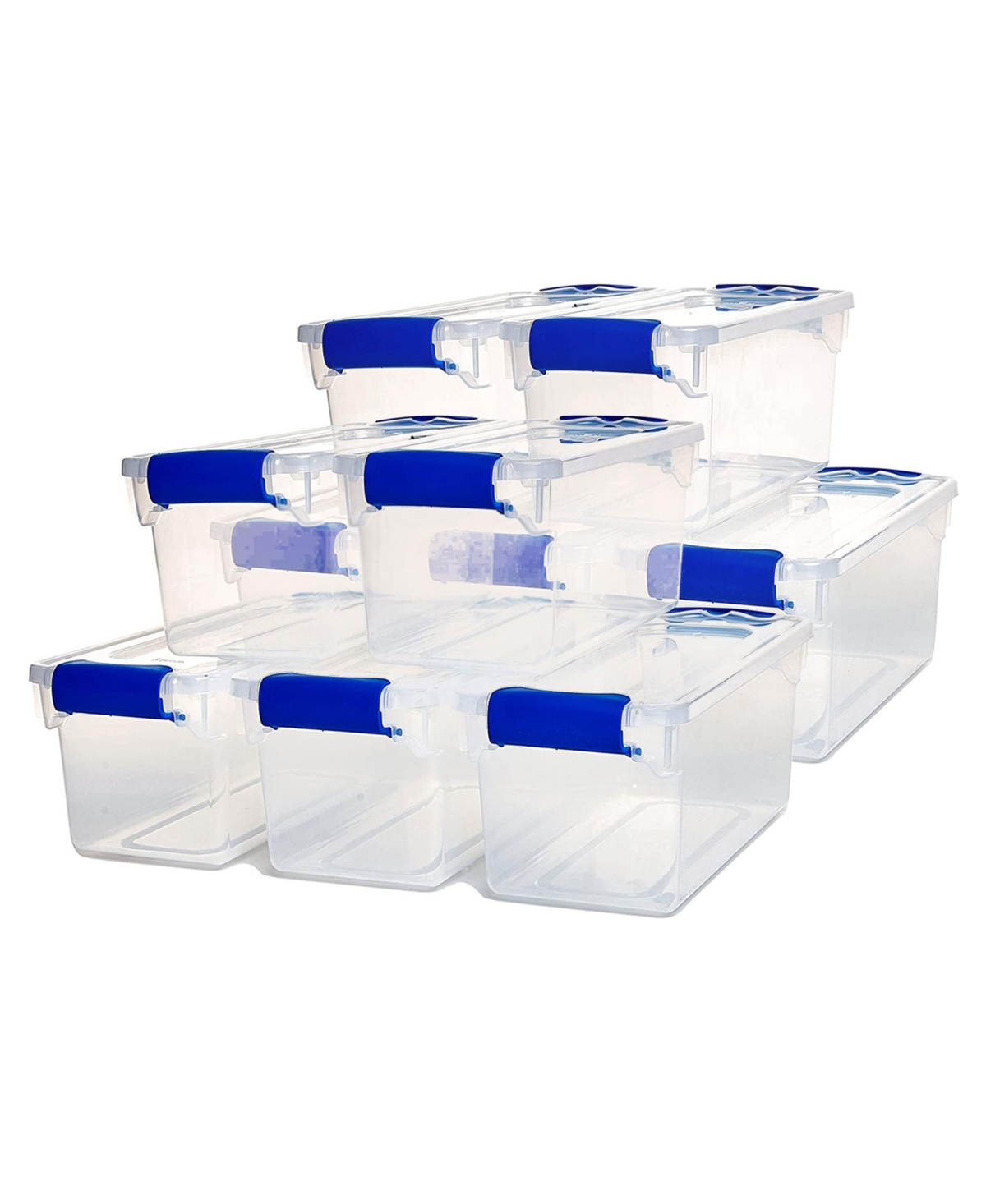7.5 Quart Secure Latching Clear Plastic Stackable Storage Container,10 Pack