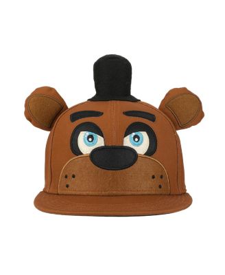 Men's Freddy Fazbear Face Brown Snapback Hat