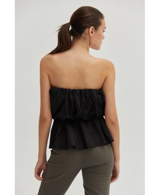 Women's Arianna Balloon Peplum Tube Top