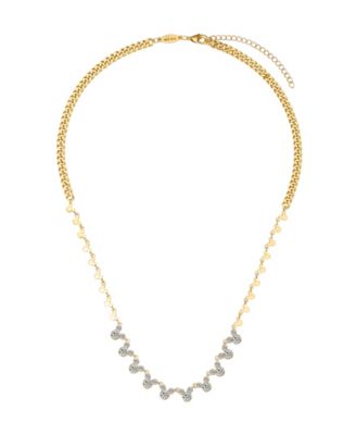 Crystal Multi Color Station Mickey Mouse Necklace