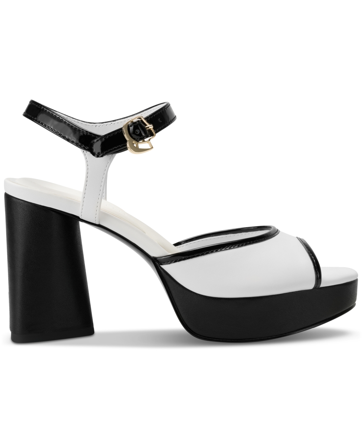 Karl Lagerfeld Hallet Platform Sandal In Bright White,black