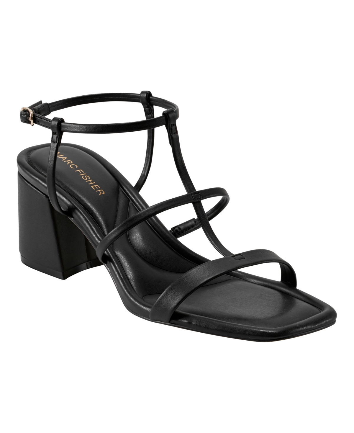 Marc Fisher Women's Gellyn Caged Block Heel Sandals In Black