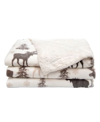 Velvet Plush Reversible Sherpa Throw Blanket