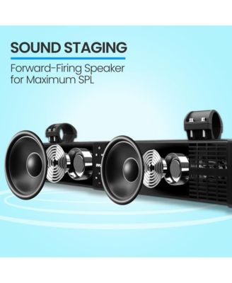 24" Powered ATV/UTV Soundbar System with Bluetooth & LED Lights