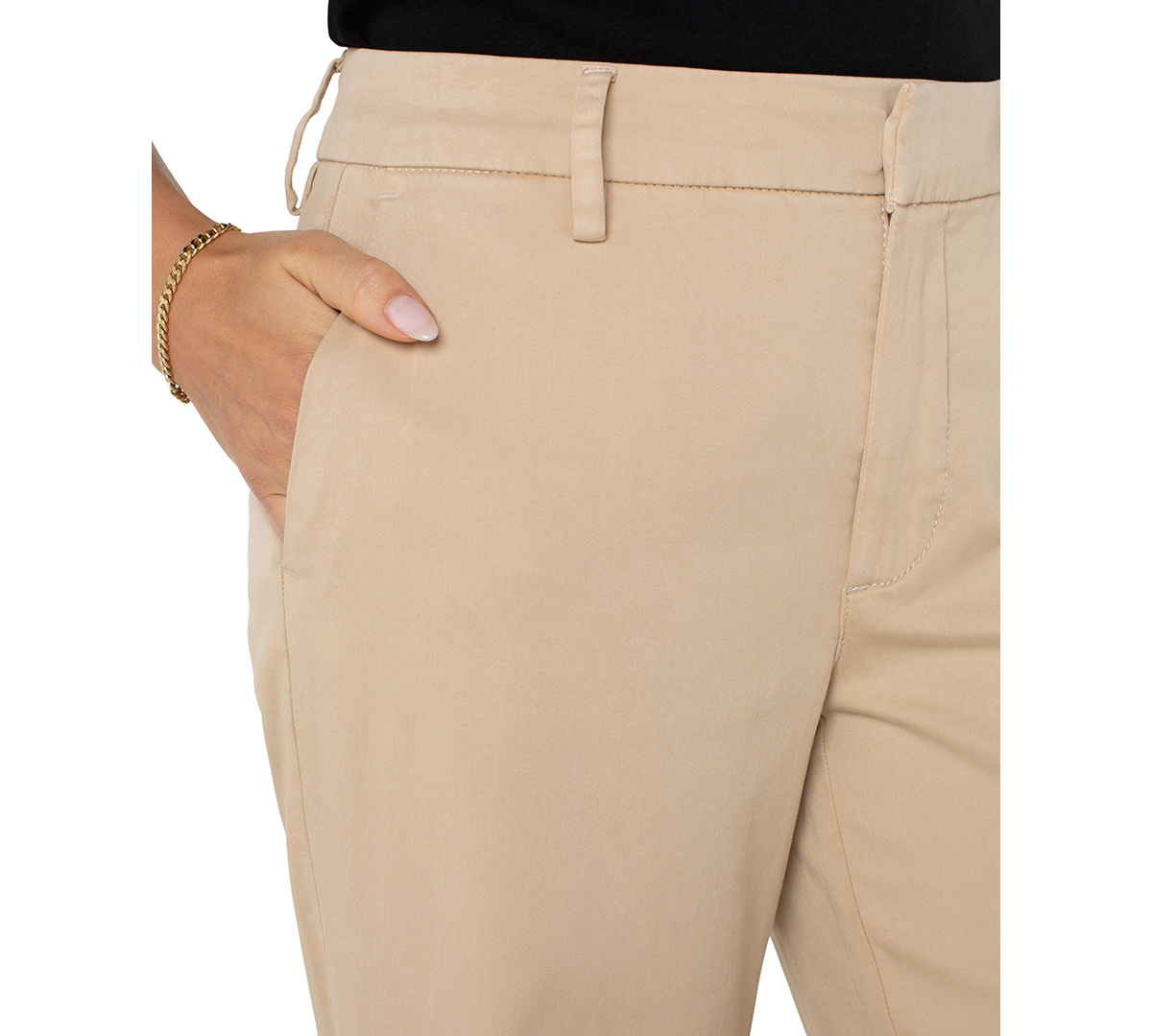Shop Liverpool Los Angeles Petite Kelsey Wide-leg Pants In Cappuccino