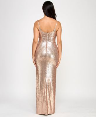 Juniors' Sleeveless Sequined Bodycon Dresses