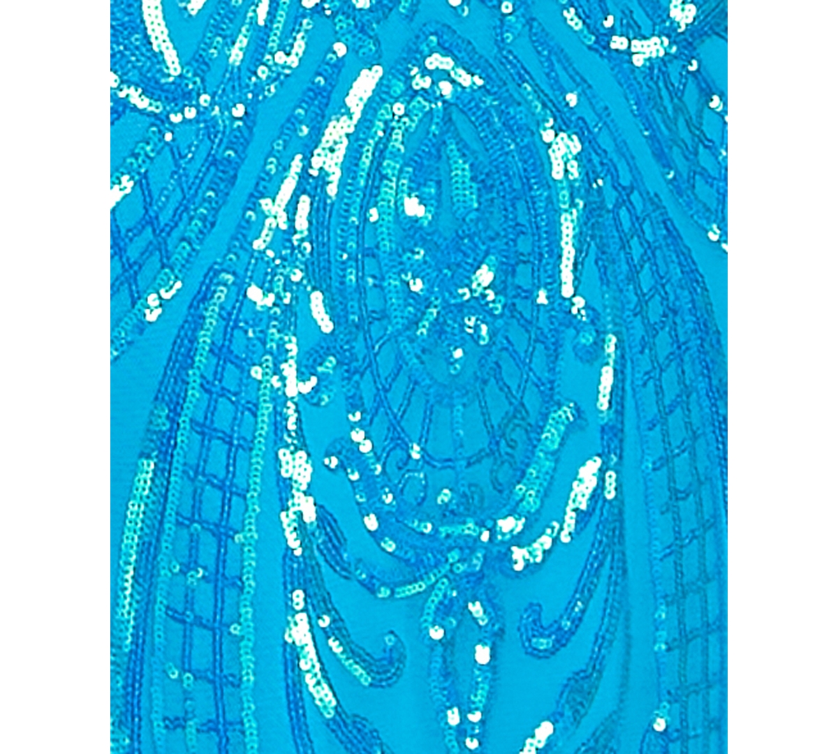 B Darlin Juniors' Sequin-pattern Floor-sweeping Gown, Created For Macy's In Tourquise Iridescent