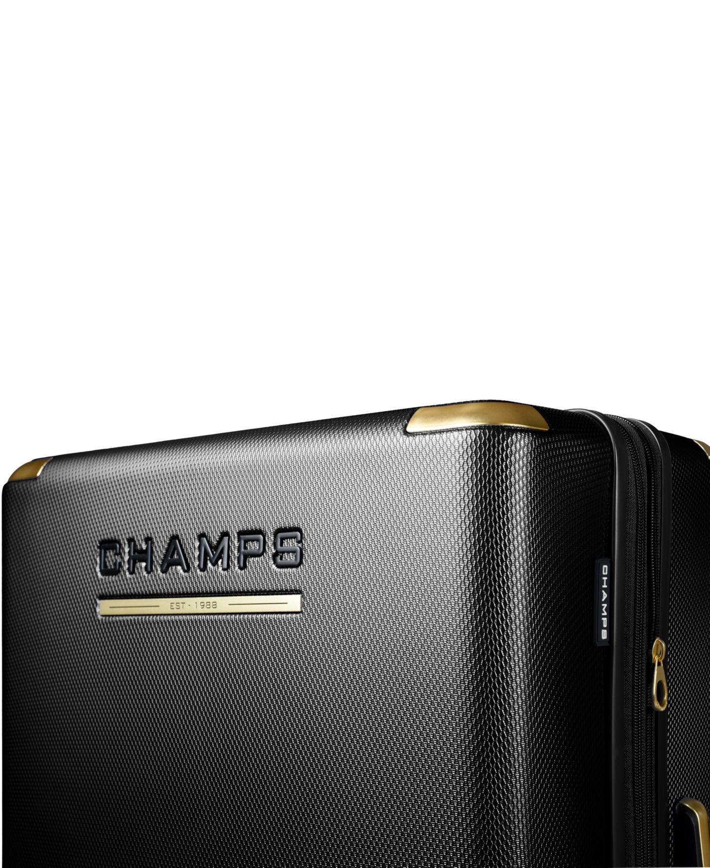 Чемоданы CHAMPS 3-Piece Luxe II Collection Hardside Luggage Set, цвет: Чёрный — фото 6