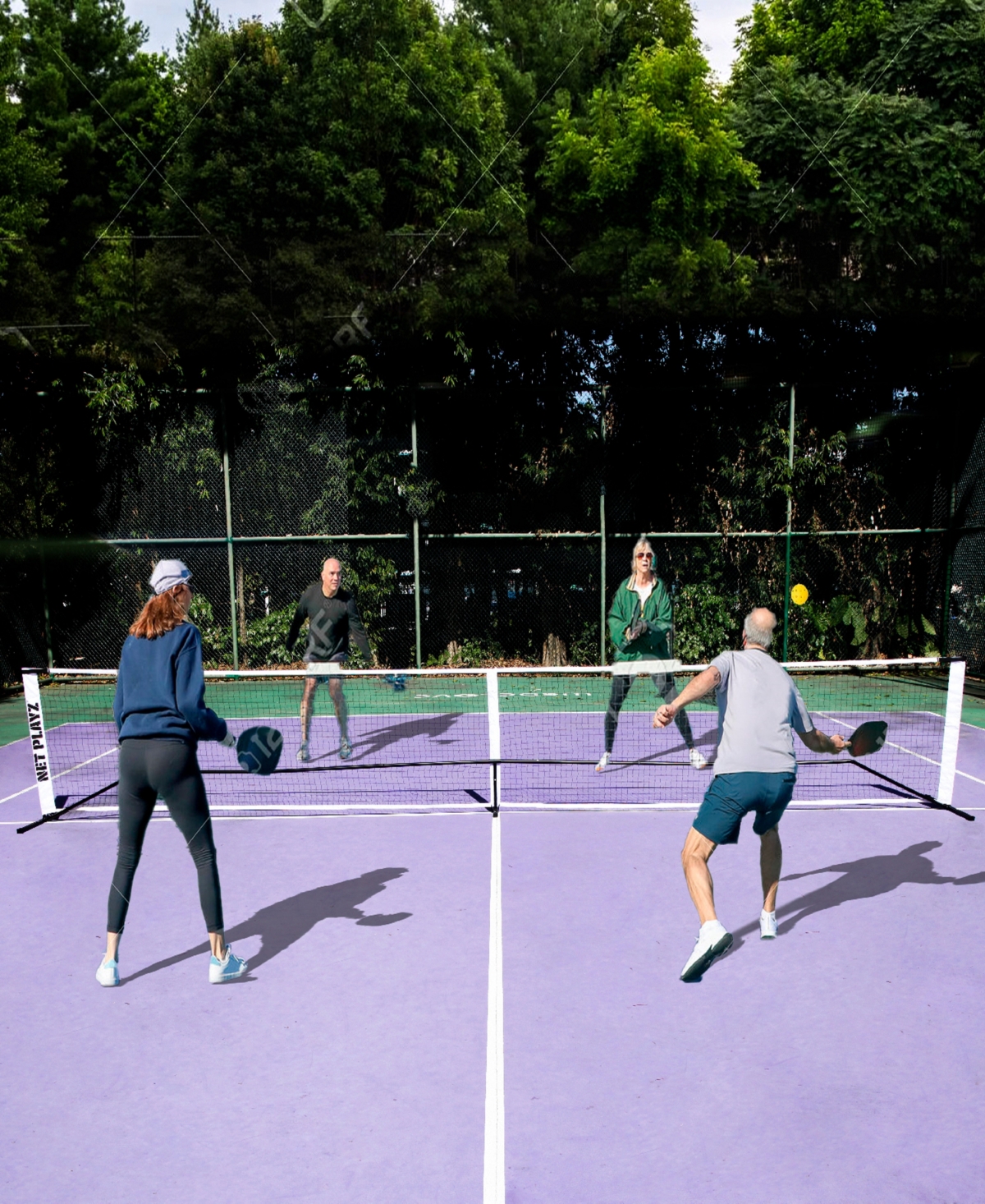 Net Playz Portable Easy Setup Pickleball Net In White