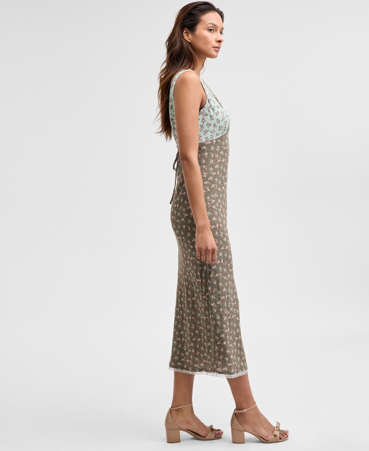 AND NOW THIS WOMEN'S FLORAL MIXED-PRINT SLIP DRESS, EXCLUSIVELY AT MACY'S 