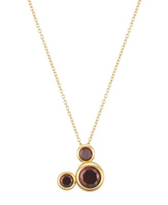 Cubic Zirconia Mickey Mouse Dream Birthstone Pendant Necklace