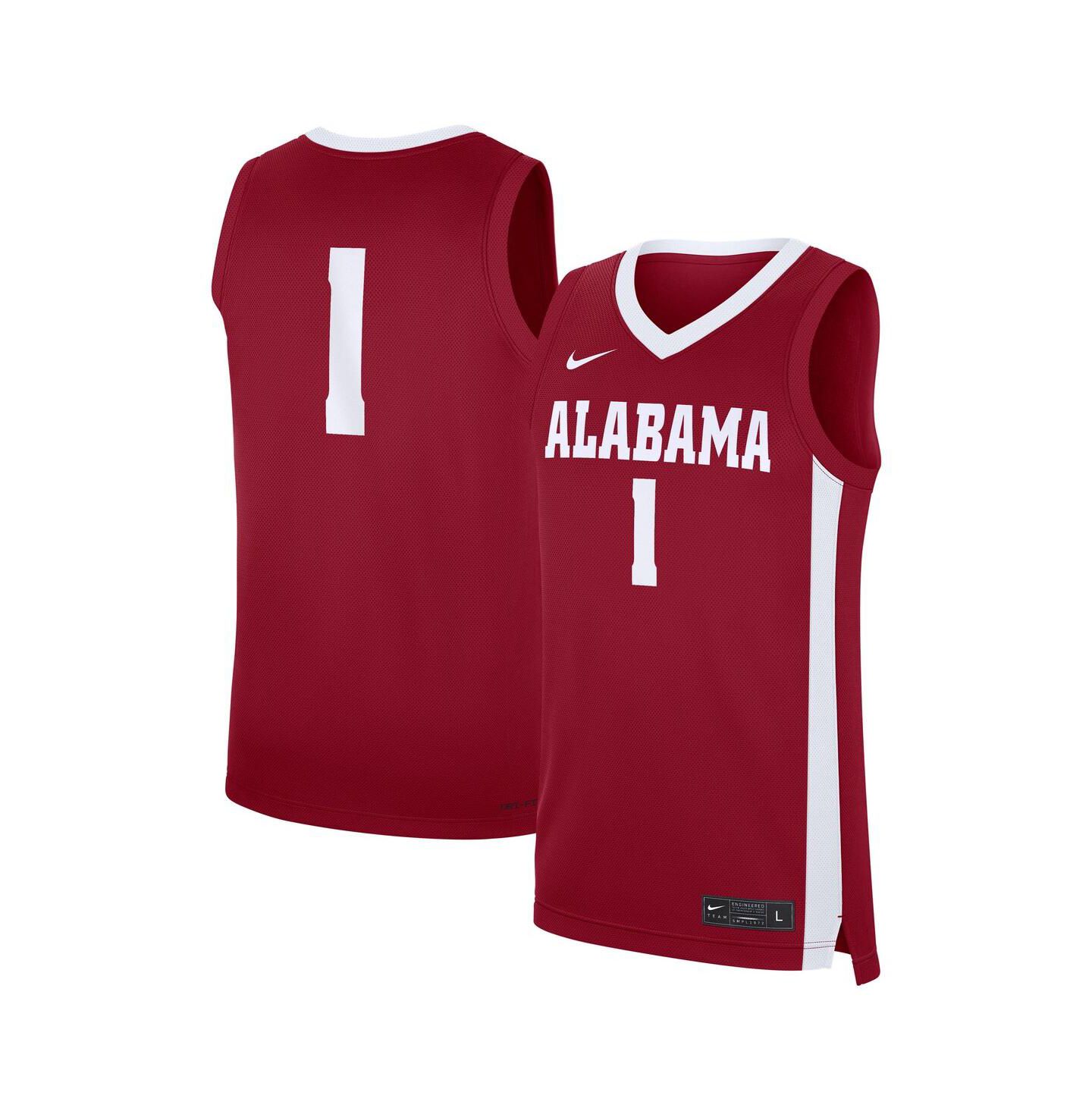 Мужской топ Nike 1 Crimson Alabama Crimson Tide Road Replica Jersey — фото 1