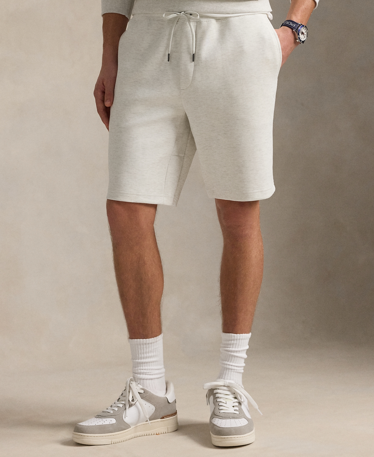 Polo Ralph Lauren Men's Double-knit Shorts In White