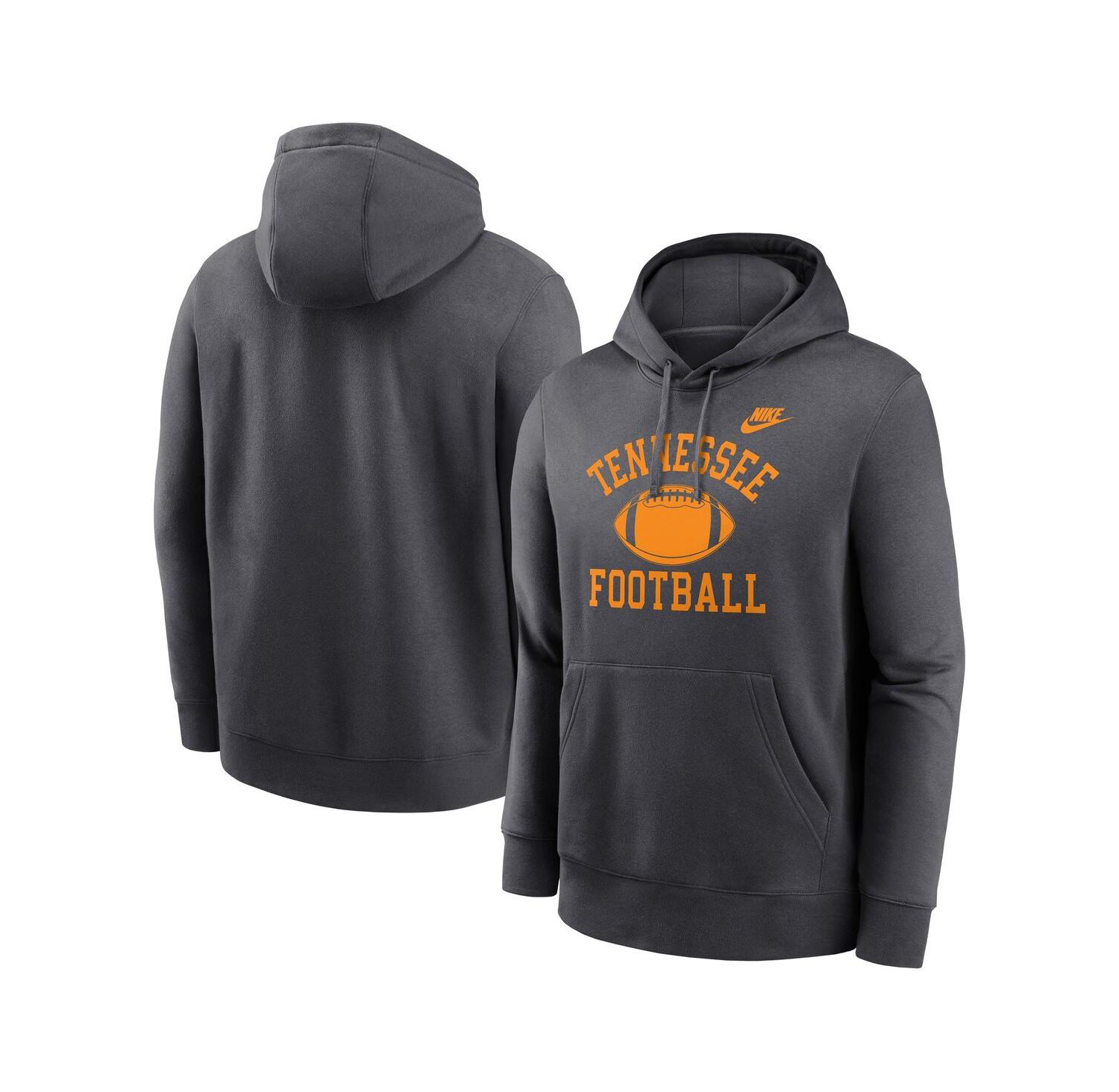 Men's Anthracite Tennessee Volunteers Legacy Football Icon Club Fleece Pullover Hoodie